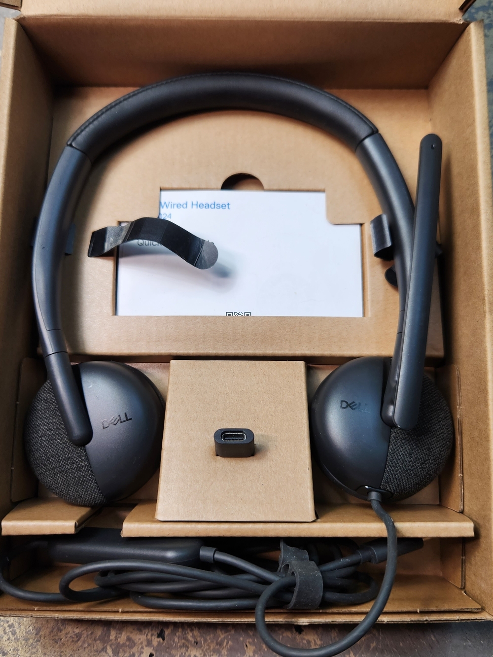 Dell Pro Wired Headset WH3024 USB-C AI Noise Cancelling Mic DWW DP/N Open Box
